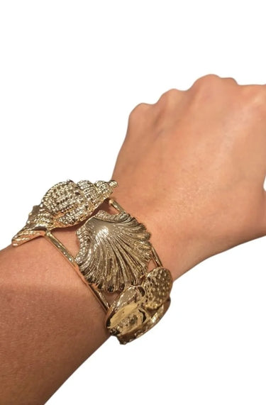 Ocean Tresure Cuff - Gold - women's statement jewelry