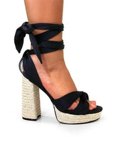 Olina Wrap Sandals Black Stylish and Comfortable for women - stylish shoes by Palazzo Couture