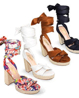 High heel tan sandals for women with ankle strap and open toe Wrap Sandals Black