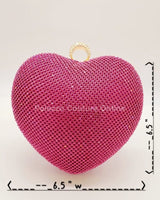 Open Your Heart Clutch (Fuchsia) - Palazzo Couture Online