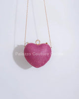 Open Your Heart Clutch (Fuchsia) - Palazzo Couture Online
