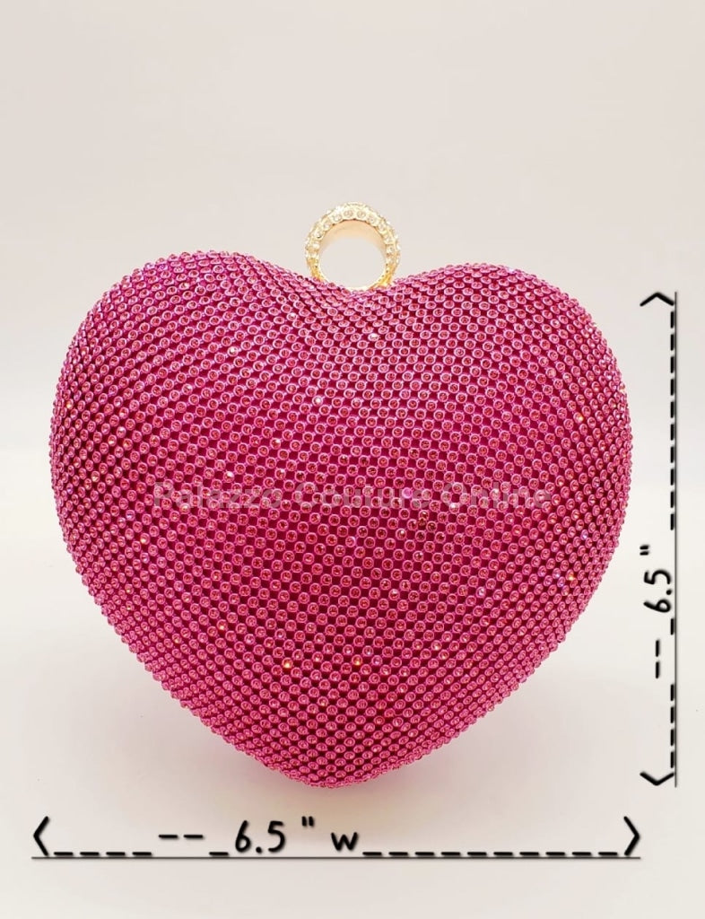 Open Your Heart Clutch (Pink) Hand Bag