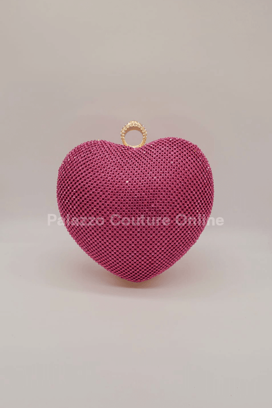 Open Your Heart Clutch (Pink) Pink Hand Bag