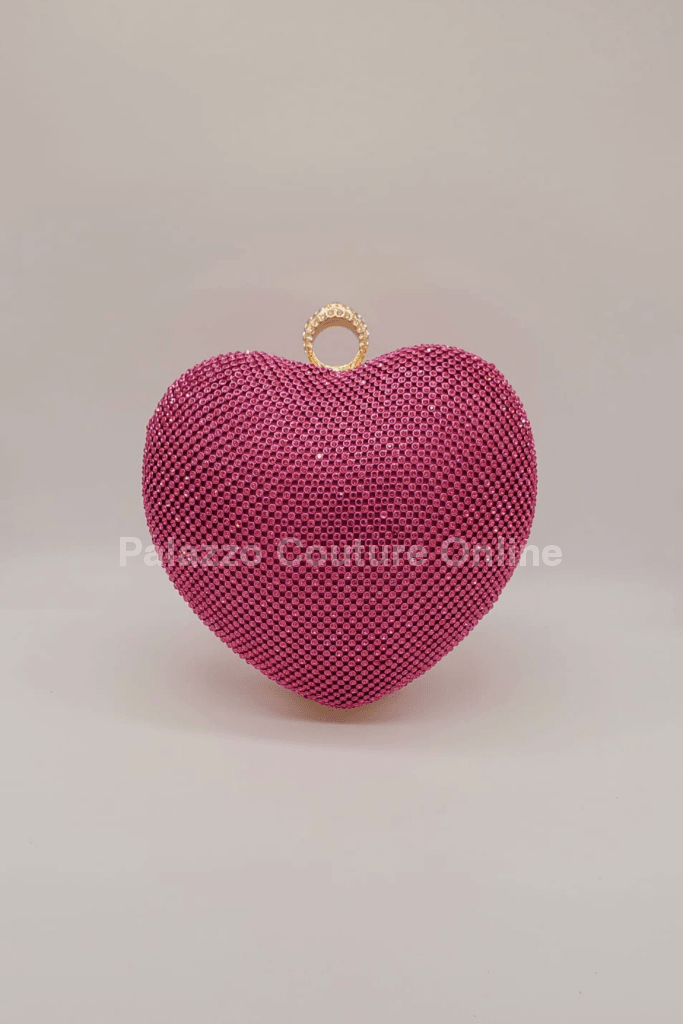 Open Your Heart Clutch (Pink) Pink Hand Bag