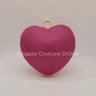 Open Your Heart Clutch Rhinestone Sparkle Evening Bag (Fuchsia) for women - bag by Palazzo Couture