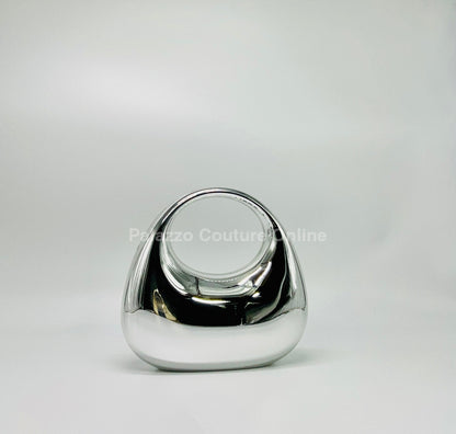 Orbit Gleam Metallic Clutch (Silver) Hand Bag
