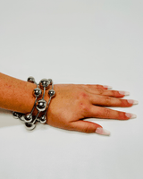 Orbital Flow Cuff (Silver) - Palazzo Couture Online