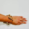 Orbital Flow Gold Cuff Bracelet with Sculptural Orbs for women - fashion jewelry by Palazzo Couture