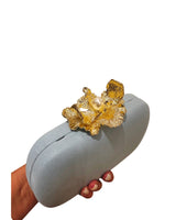 Orchid Bloom Clutch (Blue) - Palazzo Couture Online