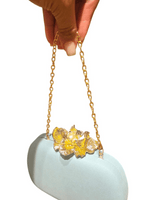 Orchid Bloom Clutch (Blue) - Palazzo Couture Online