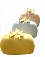 Orchid Bloom Clutch (Blue) - Palazzo Couture Online