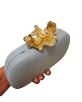 Orchid Bloom Clutch (Blue) - Palazzo Couture Online