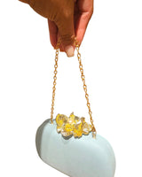 Orchid Bloom Clutch (Blue) - Palazzo Couture Online