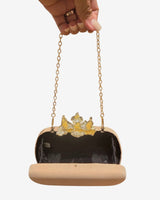 Orchid Bloom Clutch (Yellow) - Palazzo Couture Online