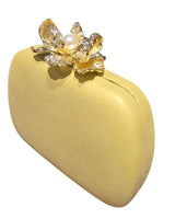 Orchid Bloom Clutch (Yellow) - Palazzo Couture Online