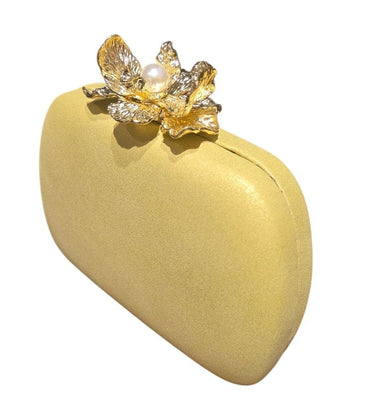 Orchid Bloom Clutch (Yellow) - Palazzo Couture Online