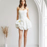 Orchid Bloom Corset Mini Dress - White - Palazzo Couture Online