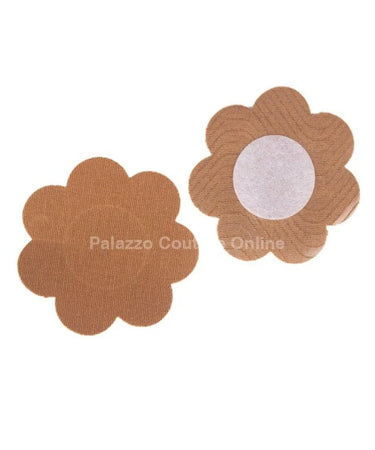 3 Pairs Breast Petal Pasties Nude, Dark Nude and Black - strapless bra solution by Palazzo Couture