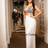 Palazzo Couture White Crop Top with Logo Strap Detail for women - top by Palazzo Couture