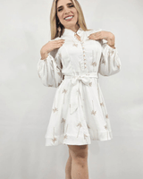 Palm Breeze Shirt Dress White - Palazzo Couture Online