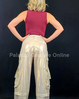 Luminous Shine Utility Cargo Pants (Beige) - view 4