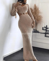 Paradise Cover Up Maxi Dress (Nude) - stylish beach and pool outfit