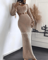 Paradise Cover Up Maxi Dress (Nude) - Palazzo Couture Online