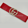 Paris Monogram Rhinestones Elastic Belt (Red) - Palazzo Couture Online