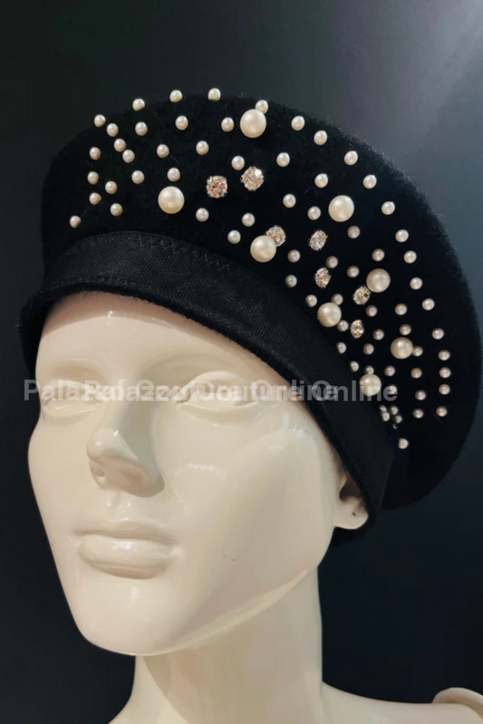 Paris Pearl Baret (Black) One Size / Camel Hat