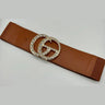 Paris Rhinestone Elastic Belt (Camel) for women - fashion belt by Palazzo Couture