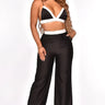 Passion and Love Black Pant Set – Chic Two Piece Black Pant Set front view showing complete two piece pant set