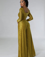 Passion Palazzo Pant Set side view showing pants silhouette and fit