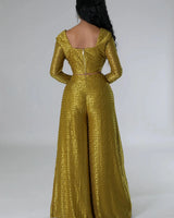 Elegant  palazzo two piece pant set styled for going out