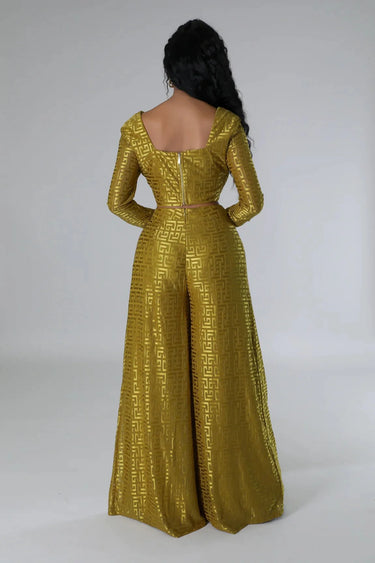Elegant  palazzo two piece pant set styled for going out