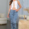 Passion Sleeveless Knit Top (White) for women - crop top by Palazzo Couture