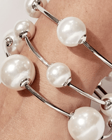 Pear Orbital Flow Cuff (Silver) - Palazzo Couture Online