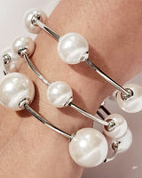 Pear Orbital Flow Cuff (Silver) - Palazzo Couture Online