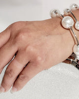 Pear Orbital Flow Cuff (Silver) - Palazzo Couture Online