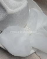 Pearl and Rhinestone Stud Bride  Cowboy Hat (White) - view 5