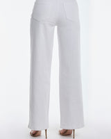 Pearl Bloom Cutout Jeans - Off White - Palazzo Couture Online