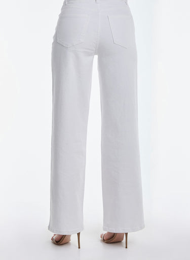 Pearl Bloom Cutout Jeans - Off White - Palazzo Couture Online