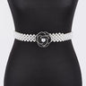 Pearl Bloom Statement Belt Black - Palazzo Couture Online