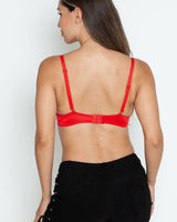 Pearl Butterfly Bliss Bustier Top (Red) - Palazzo Couture Online