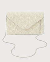 Pearl Elegance Envelope Clutch Ivory - Palazzo Couture Online