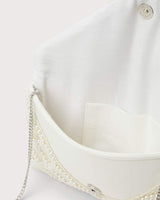 Pearl Elegance Envelope Clutch Ivory - Palazzo Couture Online