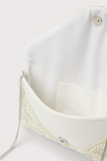 Pearl Elegance Envelope Clutch Ivory - Palazzo Couture Online