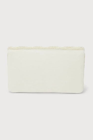 Pearl Elegance Envelope Clutch Ivory - chic clutch by Palazzo Couture