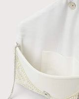 Pearl Elegance Envelope Clutch Ivory - stylish purse for going out