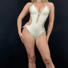 Pearl Elegance One Piece Bathing Suit (Pearl White) - Palazzo Couture Online