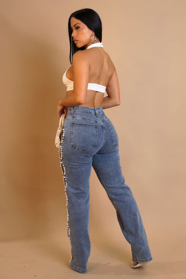 Pearl - Perfect High - Rise Jeans – Bold Elegance with Every Step - Palazzo Couture Online